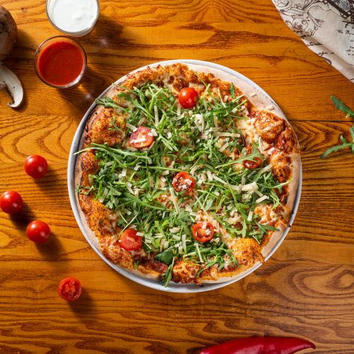 Pizza con Rucola